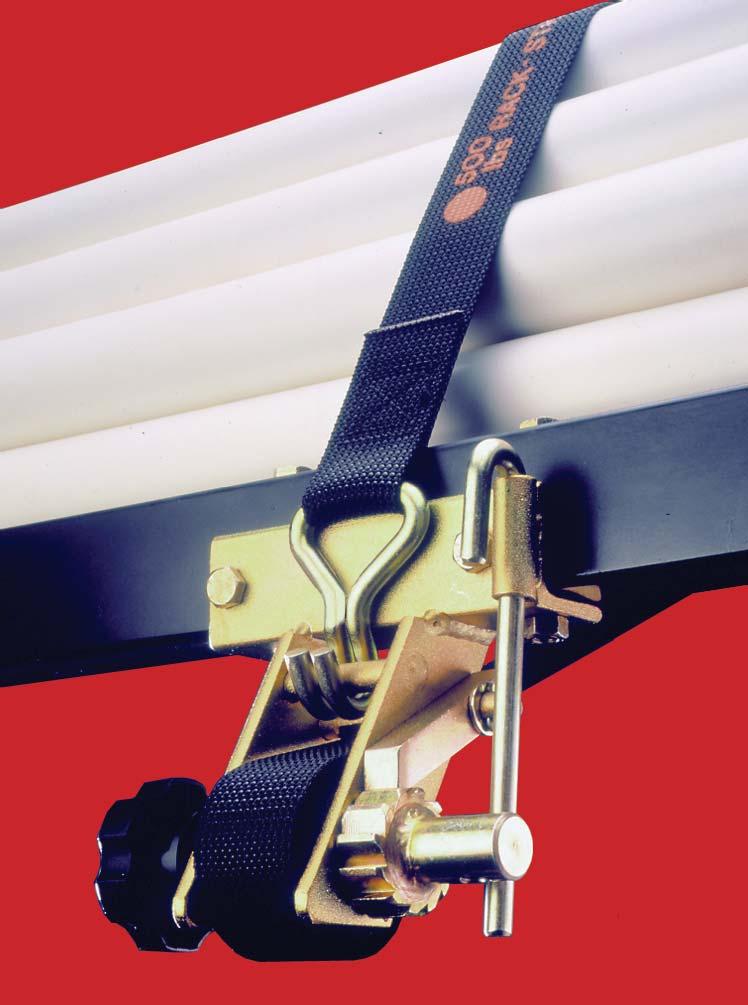 U.S. PAT. NO. 4,900,203 Rack-Strap holds on when rope and rubber cords fail. Easy to use, takes only seconds to secure a load. Saves valuable time and effort.