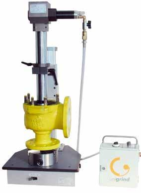 of the machine with the 3-jaw chuck Accurate and fast centring of small valves and disks on the machine stand Reproducable grinding/lapping results within minutes Easy and safe