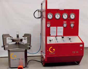sealing tool Test units are also available in a combined version with two clamping devices of different design, working range or clamping force Hydraulic clamping systems are available with: 18, 30,
