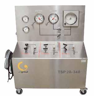 Test UnitS unigrind TSP TSP 20-250-G60 with water tank TSP 20-340 Pressure ranges: 0 100 bar 1450 psi 0 240 bar