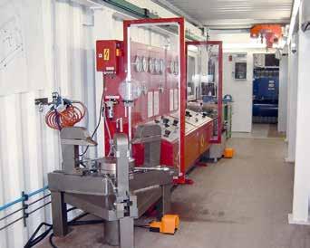 compartment with Ventilation system for Compressors, dryer and storage tanks for compressed air Specifications of valve test and machining equipment in the Containers: Universal pressure test unit