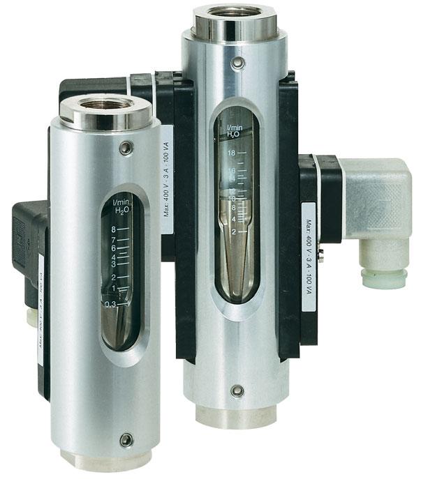 Flow Metering and Monitoring Systems DS03 Variable Area Flowmeter And Switch small mounting dimensions materials brass or stainless steel scales for water and air high switching accuracy very small