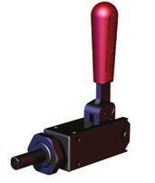 3.29 Straight Line Action Clamps Series 614 Product Overview Features: Single hole threaded mount or side mount Precision hardened and ground plunger is designed for anti-rotation under torsional