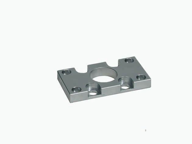 10.13 Pneumatic Swing Clamps Series 89R End Mount Flanges Features: Can be mounted on bottom side or top side For use with 89R Pneumatic Swing Clamps B D E A C Ø G F H Ø J Part Number Used with