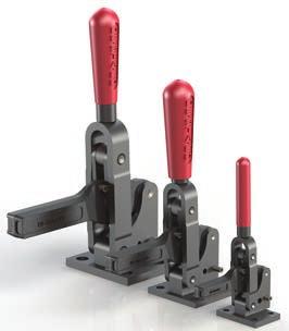 1.27 Vertical Hold Down Clamps Series 5905, 5910, 5915 Product Overview Features: High strength forged clamping arm for heavy-duty service Hardened steel pivot pins and