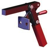 1.39 Vertical Hold Down Clamps Series 527 Product Overview Features: Hardened steel bushings at pivot points Solid bar can be modified to suit application requirements Thumb lever on link for easy