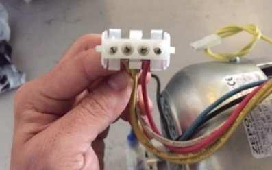 If there is no continuity in this plug, you must proceed to check continuity between both yellow wires of the motor plug.