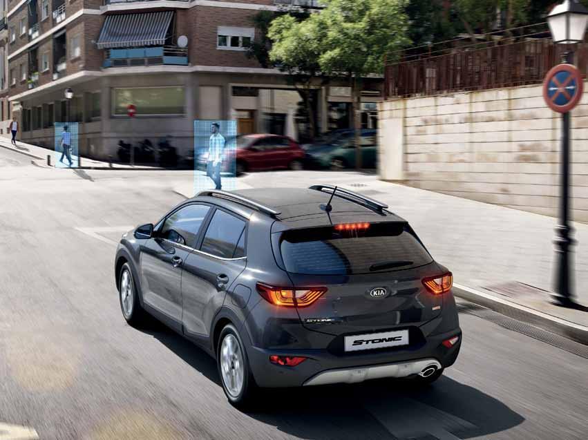 Blind-Spot Collision Warning (BCW) Using radar to monitor the sides and