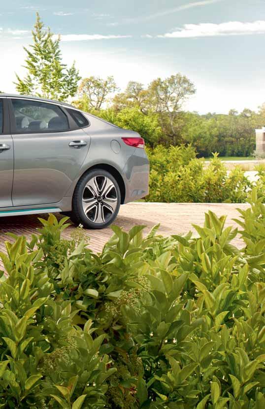 Plug-in Hybrid exterior design. Sustainability has a new-look. The All-New Kia Optima Plug-in Hybrid is set to make a real splash.
