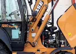 FULL POWER Case backhoe loaders have always been strong perforers and the Series 3 odels are no exception. Both 580, 580+ and 590 are equipped with powerful 4.5 liter turbo engines.