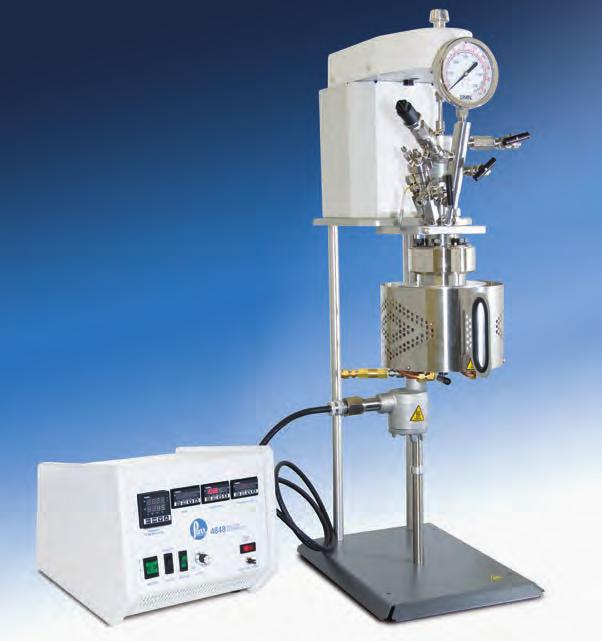 Series 4560 Mini Reactor Systems Series Number: 4560 Type: Mini Stand: Bench Top Vessel Mounting: Moveable or Fixed Head Sizes, ml: 100-600 Standard Temperature MAWP Rating, psi (bar): 3000 (200)
