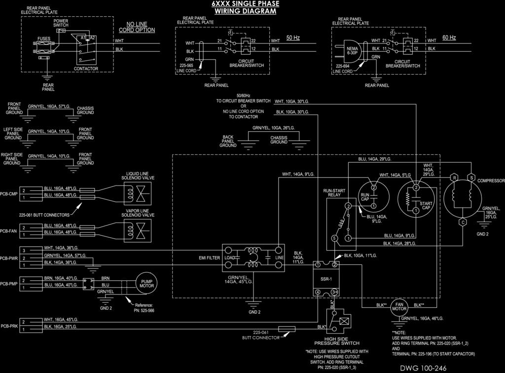 Electrical Diagram 208-230V / 1PH /
