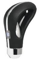GEar SHiFT KNOBS Targa Alluminium central support - Black leather - Chromed ABS