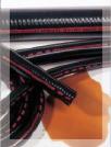 PVC - HOSES VACUPESS OIL einforcement: Black PVC//N mixture Polyester braid and steel spiral Black PVC//N mixture Flexible and durable hose for suction and pressure. Smooth on the inside and outside.