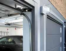 Creates more space behind the door Easy to drive a vehicle in and out of the garage Comfortable automatic operation Attractive designs Safe operation TÜV-tested burglary protection Quick and