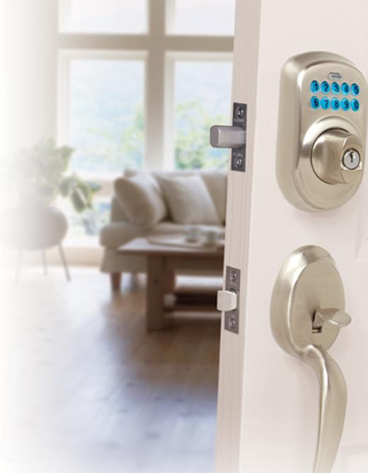 Schlage Keypad Locks and Deadbolts install in minutes with just a screwdriver. They are preprogrammed at the factory with two user codes and come complete with a premium 9-volt battery.