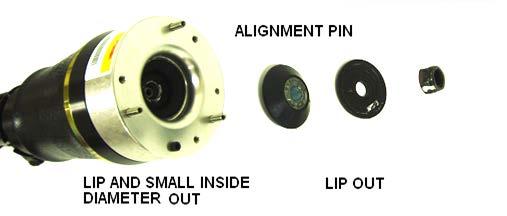 When installing the top sealing washer make sure that the lip on the inside diameter (smaller) is facing out. Improper installation can cause damage to the shock assembly and void warranty 7.
