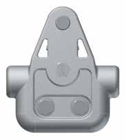 HIBUS Series OPGW Suspension S 1/2" GROUND BOLT PIN H L W RANGE (IN) RANGE (MM) LENGTH HEIGHT WIDTH CLEVIS WEIGHT VERT. LOAD MIN MAX MIN MAX (L) (H) (W) WIDTH (S) (LBS) RATING (LBS) HOS335/345 0.