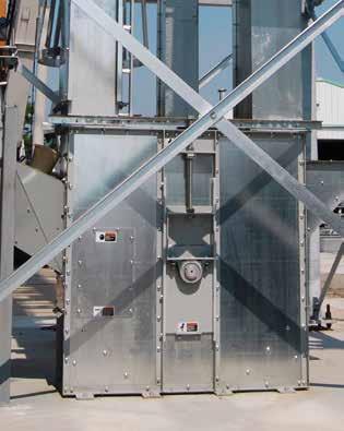 BUCKET ELEVATOR BOOT SECTION FEATURES A structural iron frame provides solid construction through the boot.