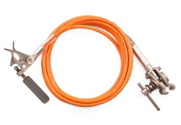 FIELD EARTHS FIELD EARTH Super Standard Make Up: 50mm 2 Orange Aluflex Lead with lug and stress spring for the earth end and lug and plastic support sleeve for the line end (standard lengths 10m &