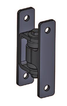 Heavy Duty Sealed Bearing All have Horizontal Adjustability of approximately 1/2" For each side of the hinge, you choose: 44Aluminum or Steel material 44Bolt-on or Weld-on application 44Black or Mill