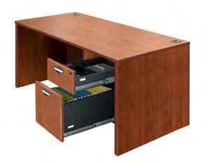 ) 71" Credenza Desk 36" Return Box/Box/File full Pedestal 71" Wood Hutch Wood Doors for Hutch Compact Desk & Pedestal ( Can be