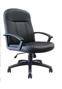 MONTROSE 1-211-01-BK Mid-Back Task Chair padded vinyl seat TECHNIK Mid-Back Stacking Chair (padded vinyl