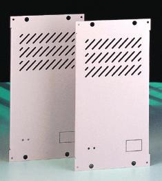Dimensional detail REAR FAN PANELS Without fans fitted Available as alternatives to the steel