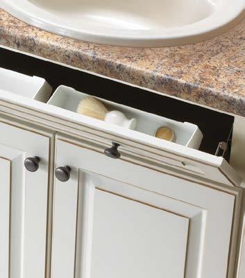rawer Inserts & Sinks Front Trays Polymer Sink Front Trays Polymer Sink Front Trays & inge Kits 1-5/8" deep tray is ideal for solid surface countertops with large deep