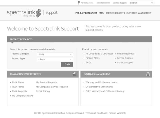 Spectralink 6000 Portfolio Outdoor Base Station: Installation Guide To go to a specific product page: Select the Product Category and Product Type from the dropdown lists and then select the product