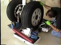 Move the Hydraulic Wheel Dolly away from the wheel, store the wheel guides and proceed to move the wheel to storage.