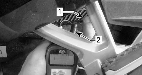 Tap the belt 2. Sonic tension meter sensor 11. Repeat measurements at every spoke (3 spokes total).