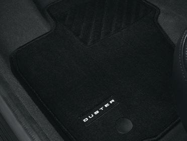 Mats Custom-fit and personalised, New Duster floor mats add an additional touch of refinement to your vehicle.