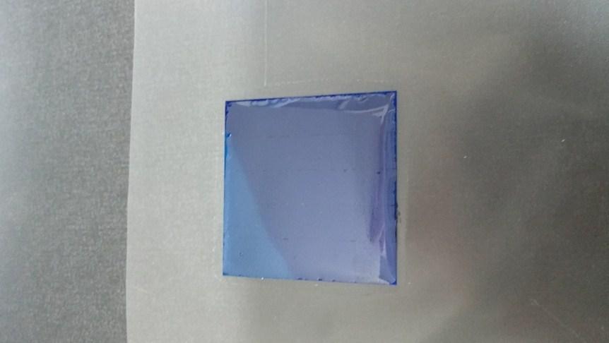 a b c isolated cells UV-curable tape NOA film 1 cm 1 cm 1 cm