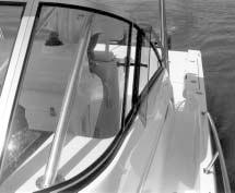 Chapter 8: VENTILATION SYSTEM 8.1 Cabin Ventilation Ventilation to the cabin area is provided by a deck hatch and opening port windows. Port Windows The port windows are secured by cam action locks.