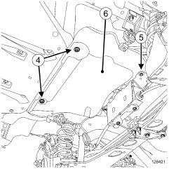 Remove the bolts (3) from the support of the control unit of the automatic parking brake.
