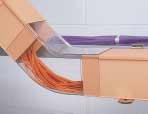 Both duct and fittings are available in orange (multi-mode) and yellow (single-mode) to clearly identify fiber optic cable.
