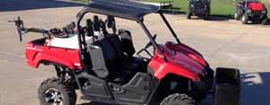 ELECTRIC ACTUATORS Keep the UTV on level ground and change the angle of spray from the driver s seat.