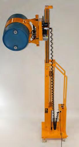 Stationary drum dumpers are available with