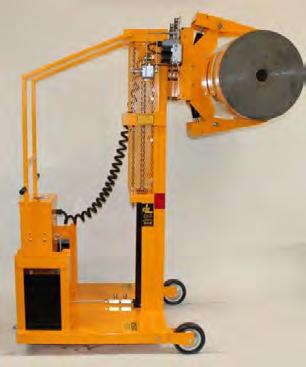 ER Model Roll Manipulators with Powered Side Rotating Clamps Heavy-duty models for gripping and rotating roll materials for placement