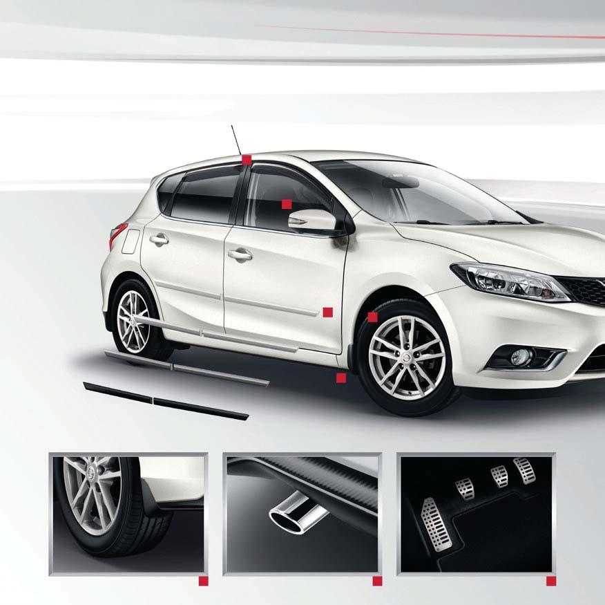 PROTECTION Boost your resistance and prevent wear and tear with Nissan Genuine Accessories. Opt for colour-coordinated body side mouldings and matching mats.