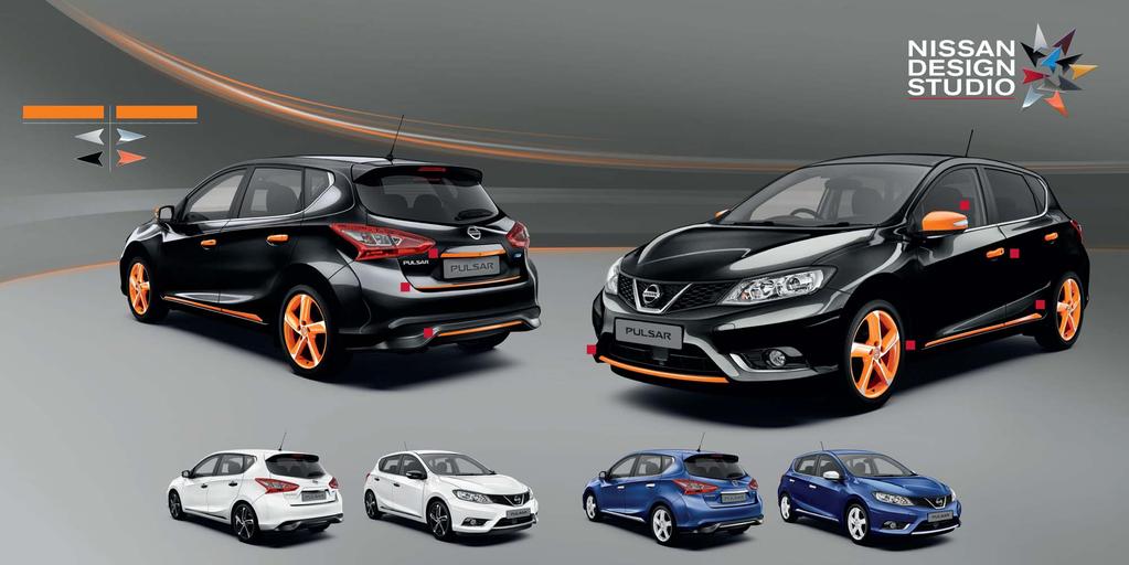 Combine, define, refine invent your own look for PULSAR with the Nissan Design Studio.