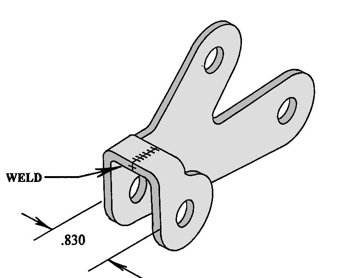 Sheet #101 / Footnote #36 3-section throttle rod swivel assembly modification Applications with a 3-section throttle rod may require modification to the bell-crank and the pivot shaft to clear the