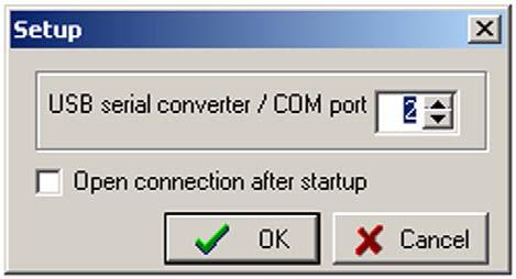 Assign the communication port In order to establish communication between the PC and the device, you must first set the communication port to be assigned to the USB interface. Proceed as follows: 1.