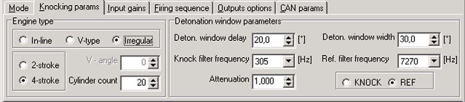 8 DENEDIT SETTINGS Maximal knocking value The sensor with the highest knocking intensity is automatically selected and displayed.