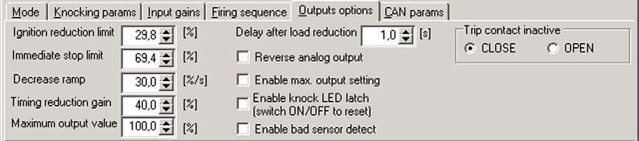 Via the button Default, settings are set to conform to an in-line engine. This basic setting can be a good starting point for entering your individual deviations. 8.