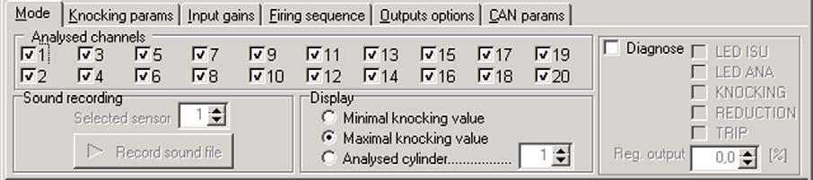 8 DENEDIT SETTINGS Firing sequence In this tab, you can specify individual firing sequences for special engine types.