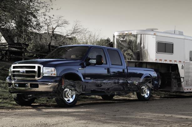 F-250 AND F-350 SUPER DUTY PICKUPS TowCommand System (91T) A FORD EXCLUSIVE Available exclusively on Ford F-250/F-350/F-450/F-550 Super Duty Pickups and Chassis Cabs, this system supplements the
