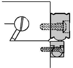 The 8-32 SHCS for mounting the reading head is a standard low head style fastener. Offset surfaces 1/4-20 x 1 BHCS with encoder washer 8-32 x 3/4 SHCS Space of <.