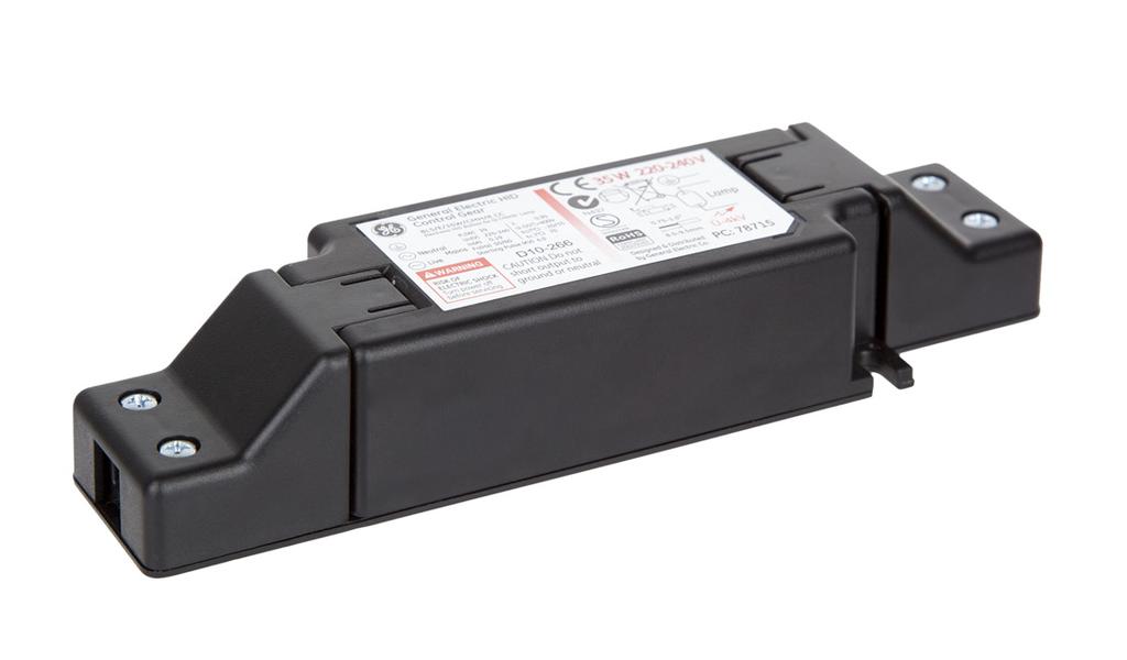 Control gear and accessories Electronic ballasts A range of GE electronic ballasts have been introduced to complement the ConstantColor Ceramic Metal Halide lamps.